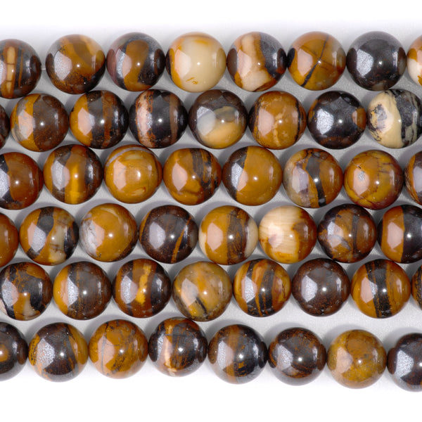 Iron Zebra Jasper 10mm Round - 15-16 Inch