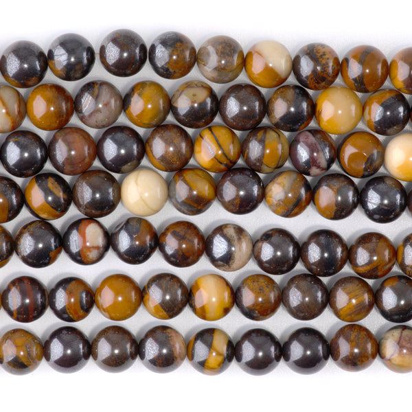 Iron Zebra Jasper 8mm Round - 15-16 Inch