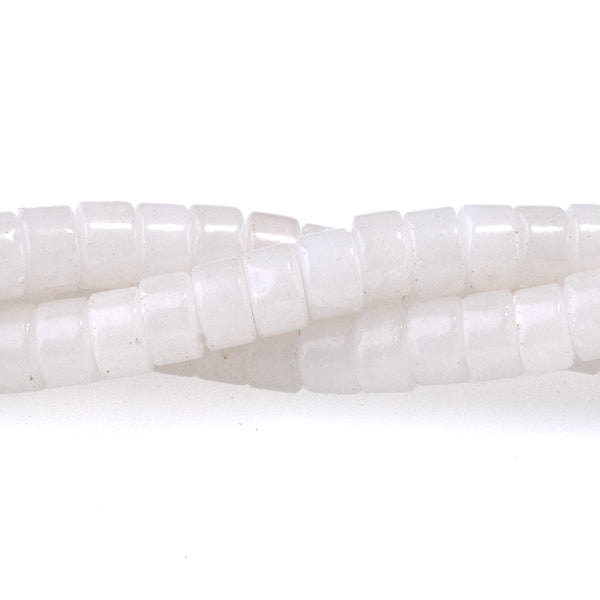 White Jade 2x4mm Heishi - 15-16 Inch
