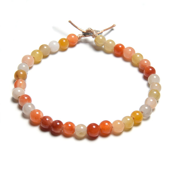 Rainbow Jade 6mm Large Hole Round - 8 Inch
