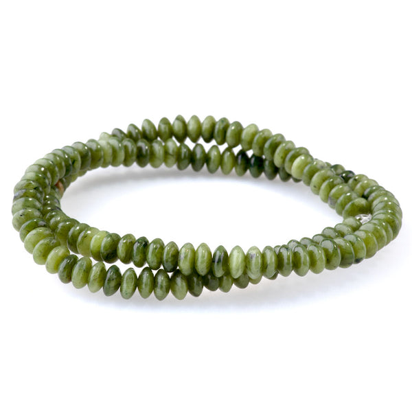 Jade 6x3mm Saucer Beads - 15-16 Inch
