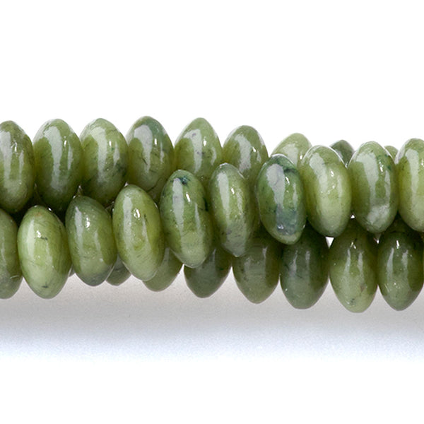Jade 6x3mm Saucer Beads - 15-16 Inch