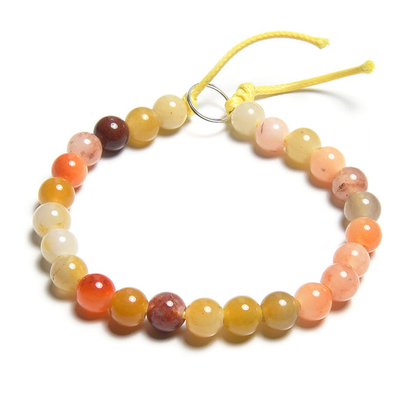 Rainbow Jade 8mm Large Hole Round - 8 Inch
