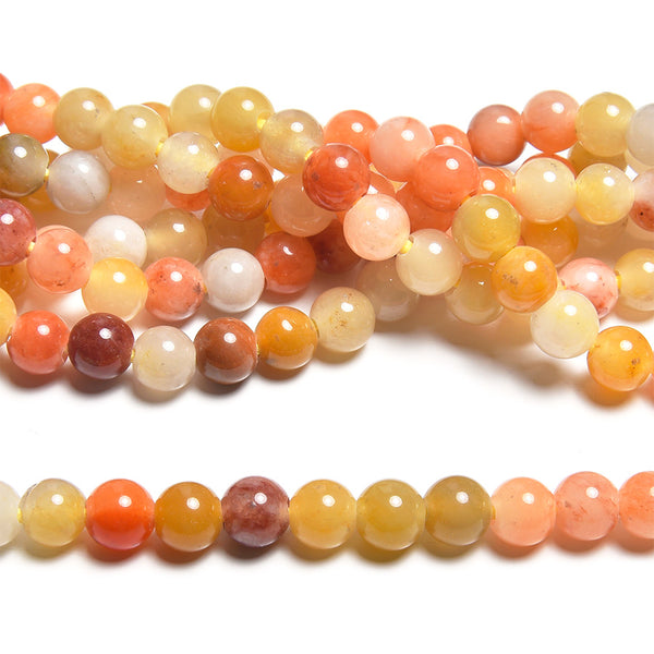 Rainbow Jade 8mm Large Hole Round - 8 Inch