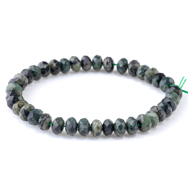 Kambaba Jasper 8mm Faceted Rondelle - 8-Inch