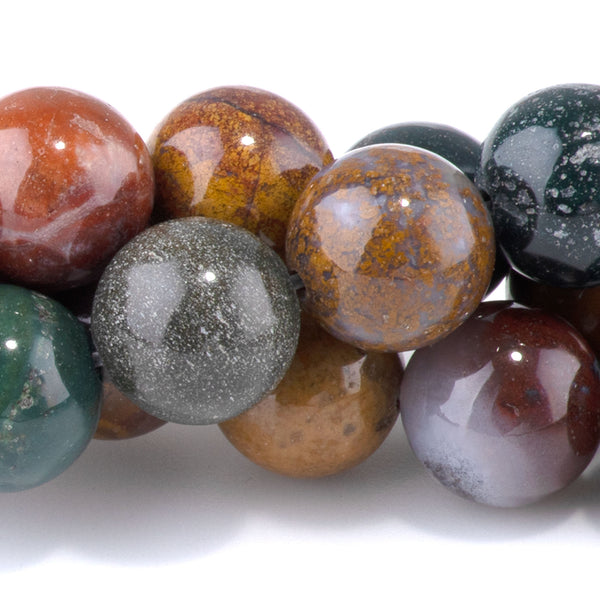 Kabamby Ocean Jasper 10mm Round - 8-Inch