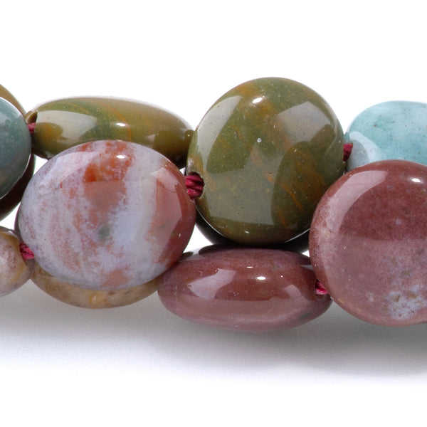 Kabamby Ocean Jasper 12mm Coin - 8-Inch