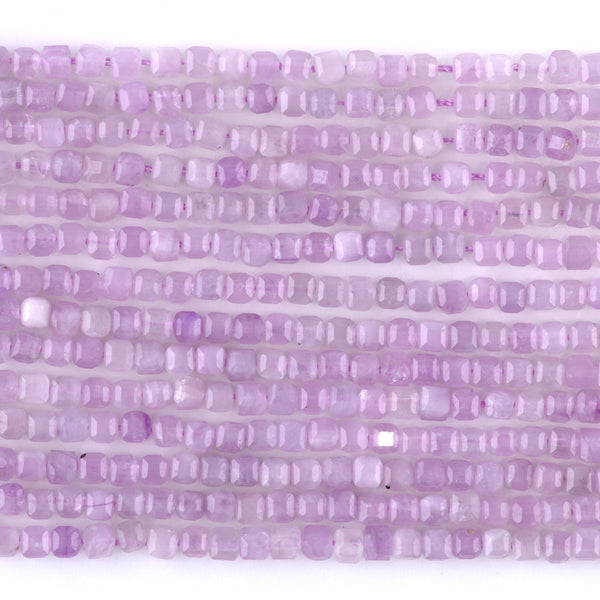 Kunzite 3mm Table Cut Cube AA Grade - 15-16 Inch