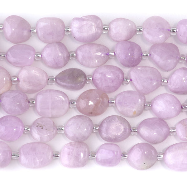 Kunzite 9x11-10x14mm Tumble Nugget A Grade - 15-16 Inch