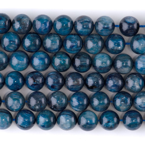 Blue Kyanite 10mm Round - 15-16 Inch