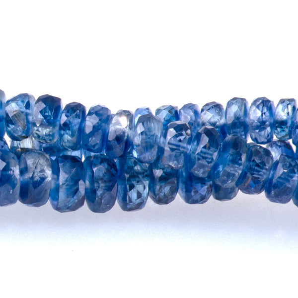 Kyanite 2-3x3-4mm Faceted Rondelle - 15-16 Inch