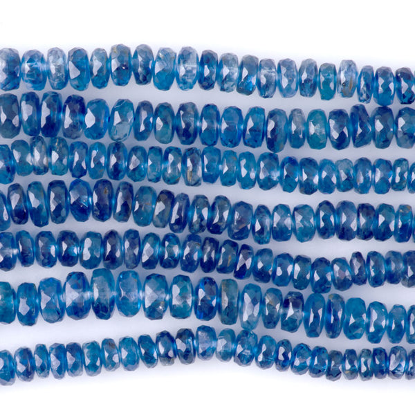 Kyanite 2-3x3-4mm Faceted Rondelle - 15-16 Inch