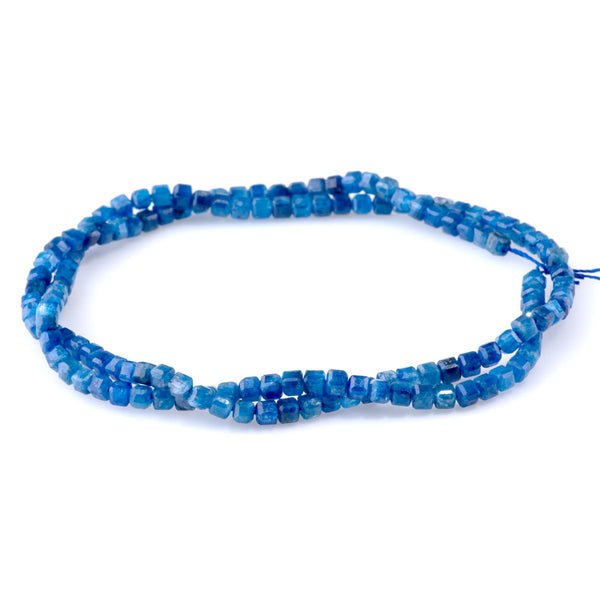 Blue Kyanite 3mm Table Cut Cube A Grade - 15-16 Inch