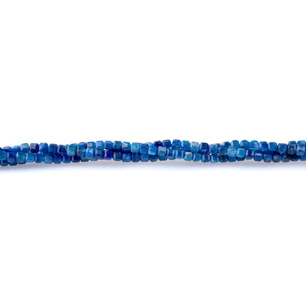 Blue Kyanite 3mm Table Cut Cube A Grade - 15-16 Inch