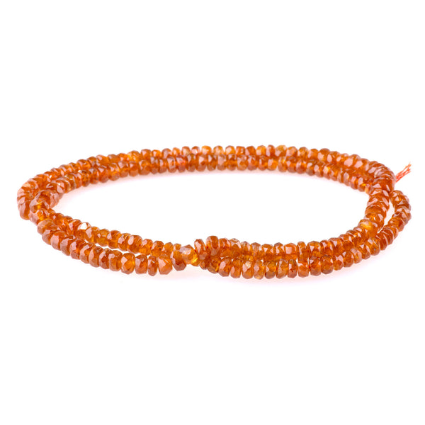 Orange Kyanite 4-6x2mm Graduated Faceted Rondelle - 15-16 Inch