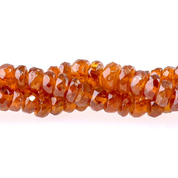 Orange Kyanite 4-6x2mm Graduated Faceted Rondelle - 15-16 Inch