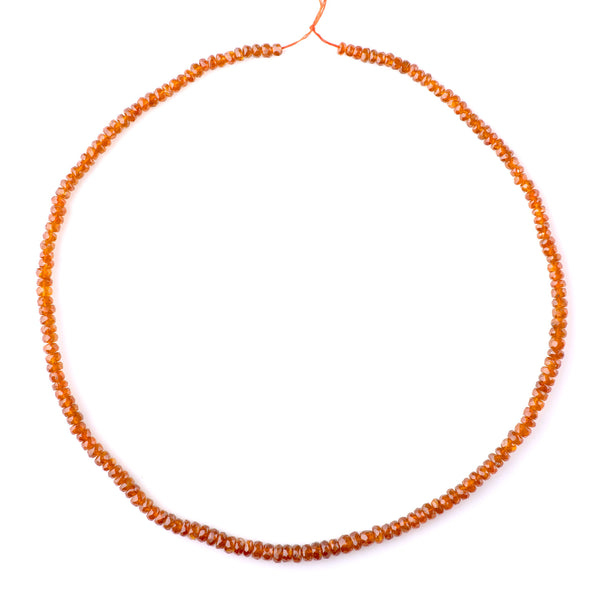 Orange Kyanite 4-6x2mm Graduated Faceted Rondelle - 15-16 Inch