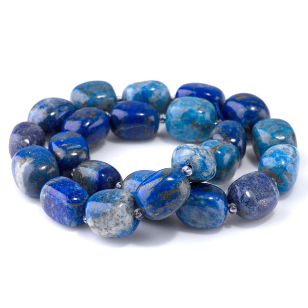 Lapis 10x14-13x17mm Tumble Nugget - 15-16 Inch