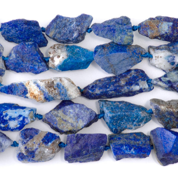 Lapis 12x20-14x30mm Rough Nugget - 15-16 Inch