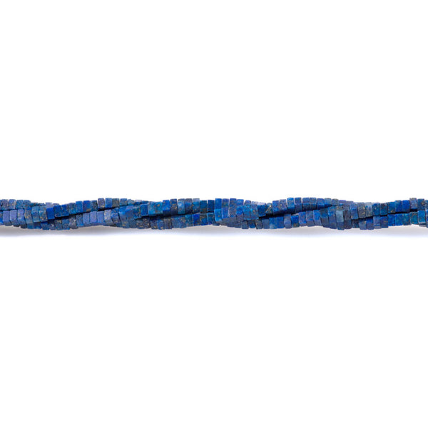 Lapis 1x2mm Square Rondelle - 15-16 Inch