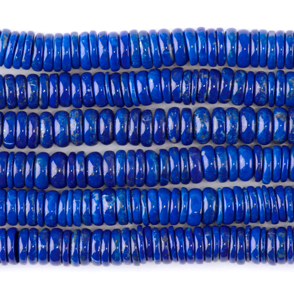 Lapis 2-4x8-9mm Heishi AAA Grade - 15-16 Inch