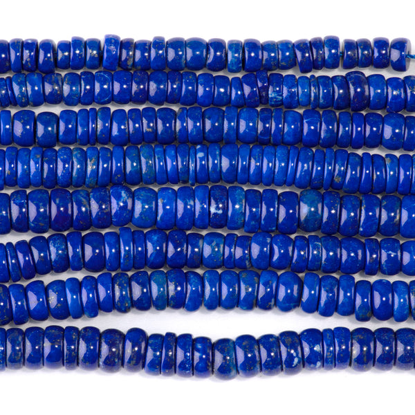 Lapis 3x5-7mm Heishi AAA Grade - 15-16 Inch