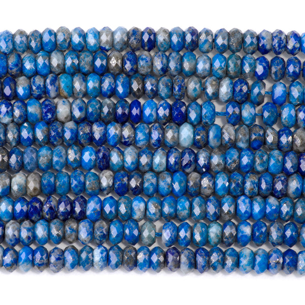 Lapis 3x6mm Faceted Rondelle - 15-16 Inch