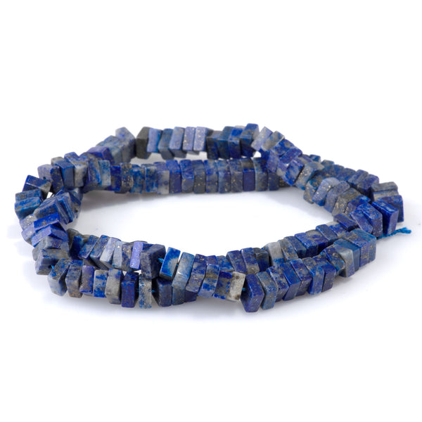 Lapis (Dyed) 3x6mm Square Rondelle - 15-16 Inch
