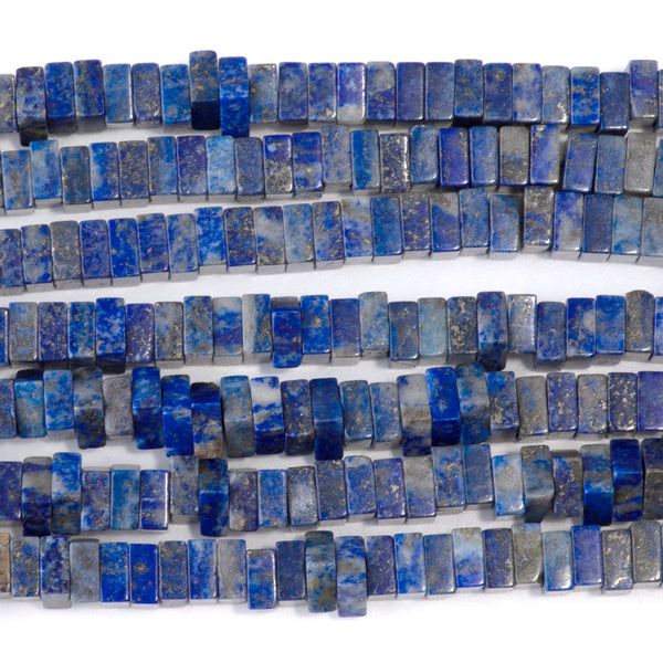 Lapis (Dyed) 3x6mm Square Rondelle - 15-16 Inch