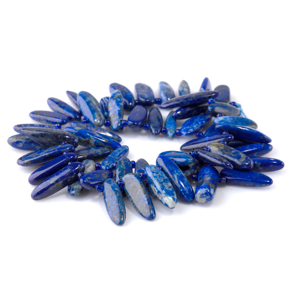 Lapis 6x12-10x20mm Free Form Dancing Drops A Grade - 15-16 Inch