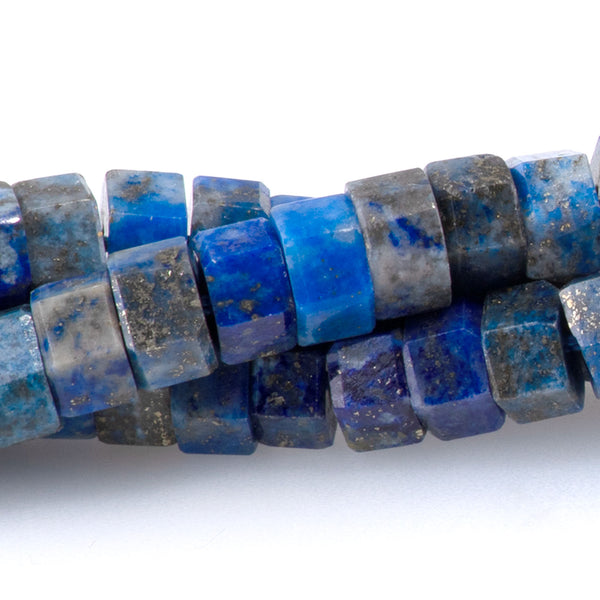 Lapis 6mm Hexagon - 15-16 Inch