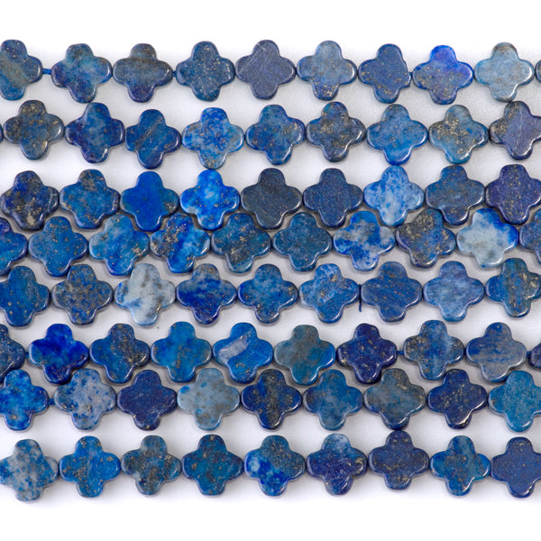 Lapis 8mm Cross - 15-16 Inch