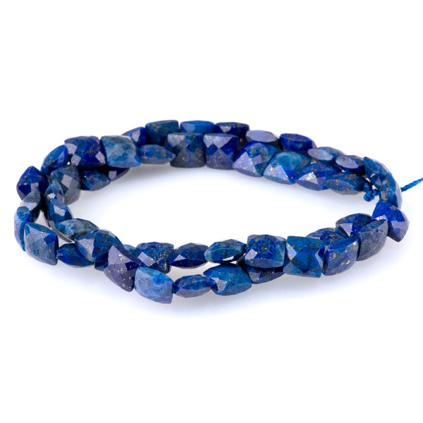 Lapis 8mm Faceted Square A Grade - 15-16 Inch