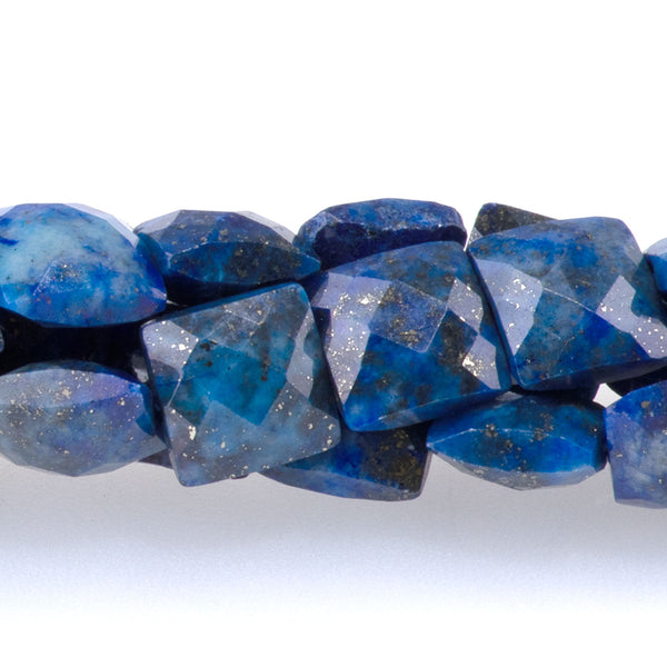Lapis 8mm Faceted Square A Grade - 15-16 Inch