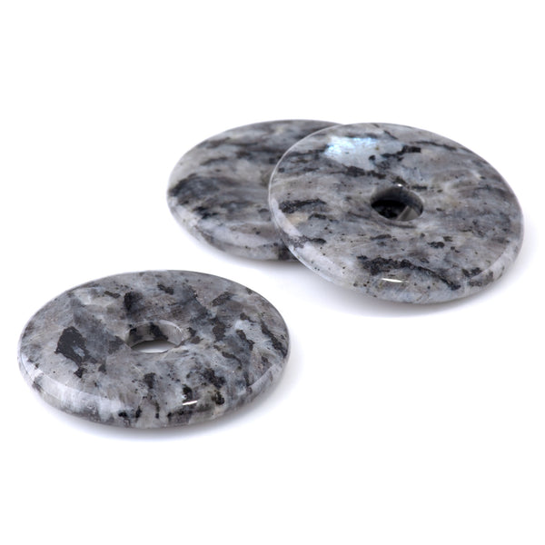 Larvikite 40mm Donut Pendant