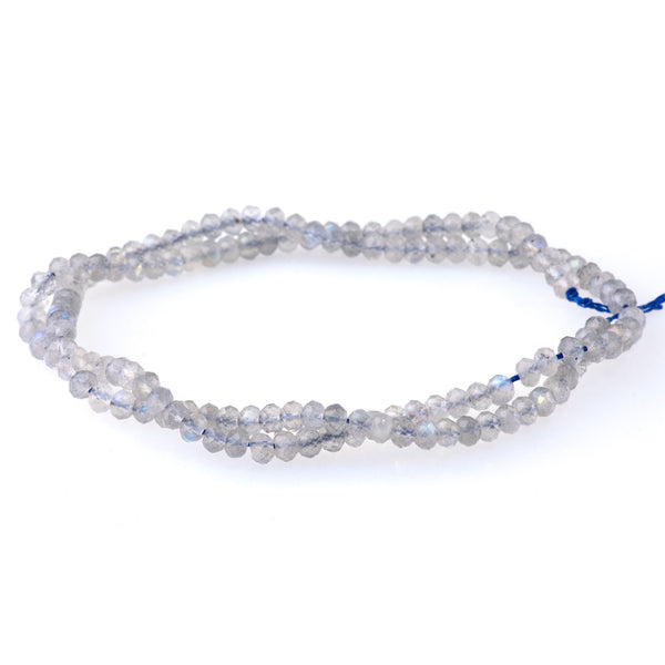 Labradorite 3x4mm Faceted Rondelle AAA Grade- 15-16 Inch