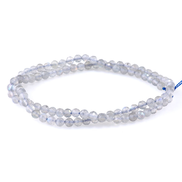 Labradorite 4mm Microfaceted Round AAA Grade - 15-16 Inch