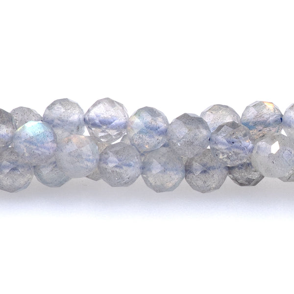 Labradorite 4mm Microfaceted Round AAA Grade - 15-16 Inch