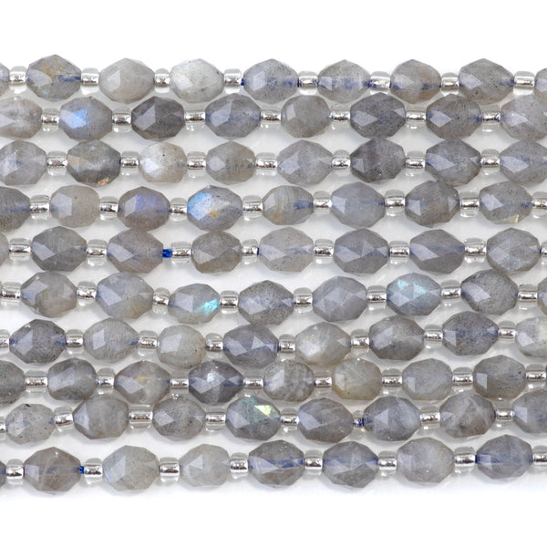 Labradorite 4x6mm Faceted Triangle Cut Rice A Grade - 15-16 Inch