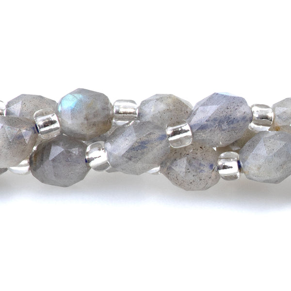 Labradorite 4x6mm Faceted Triangle Cut Rice A Grade - 15-16 Inch