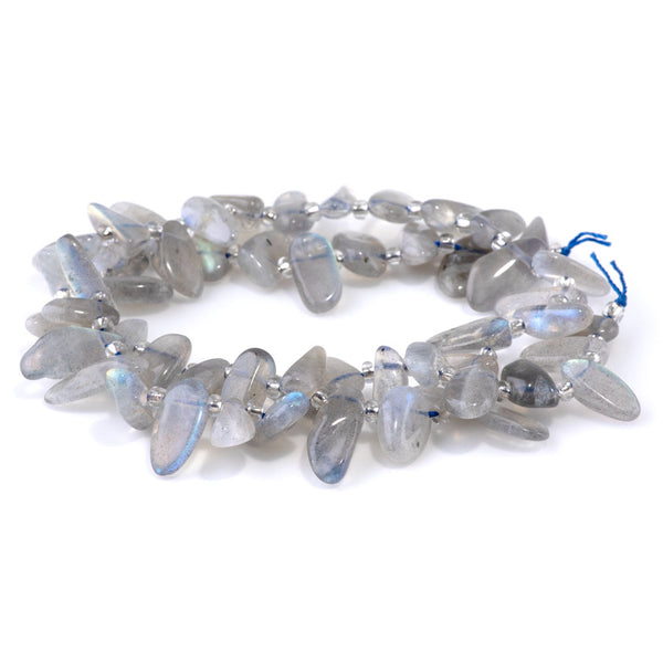 Labradorite 6x12-10x20mm Free Form Dancing Drops A Grade - 15-16 Inch