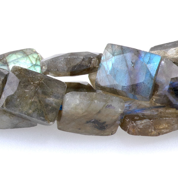Labradorite 8x10mm Faceted Rectangle A Grade - 15-16 Inch
