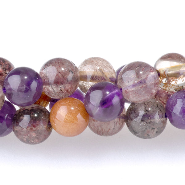 Mixed Dark Lepidocrocite 6mm Round - 15-16 Inch
