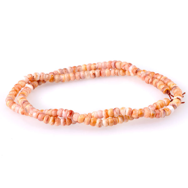 Lions Paw 4mm Light Orange Rondelle - 15-16 Inch - CLEARANCE