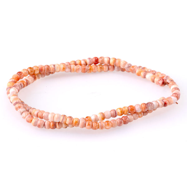 Lions Paw 4mm Orange/Purple Rondelle - 15-16 Inch