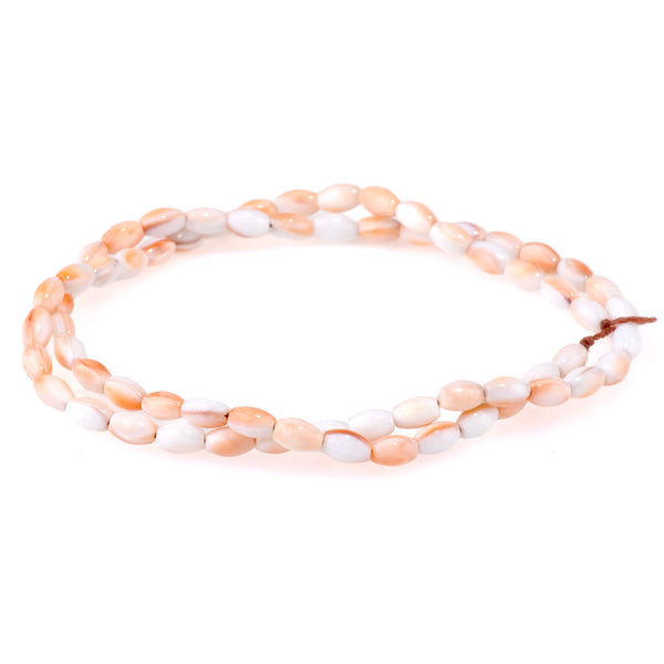 Lions Paw 4x6mm Light Orange Rice - 15-16 Inch - CLEARANCE