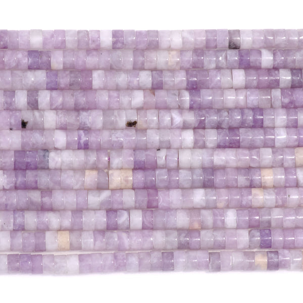 Purple Lepidolite 2x4mm Heishi - 15-16 Inch