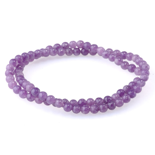 Light Lepidolite 4mm Round - 15-16 Inch