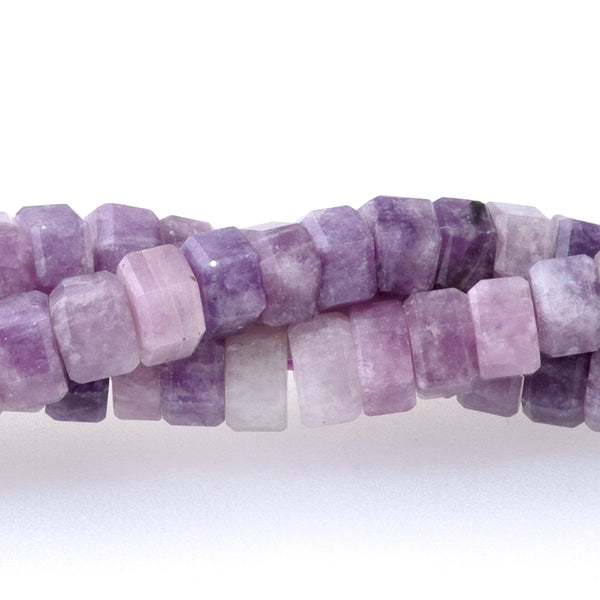Lepidolite 6mm Hexagon - 15-16 Inch