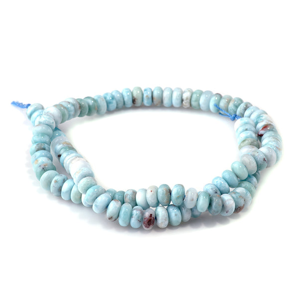 Larimar 3x7mm Rondelle A Grade - 15-16 Inch